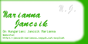 marianna jancsik business card